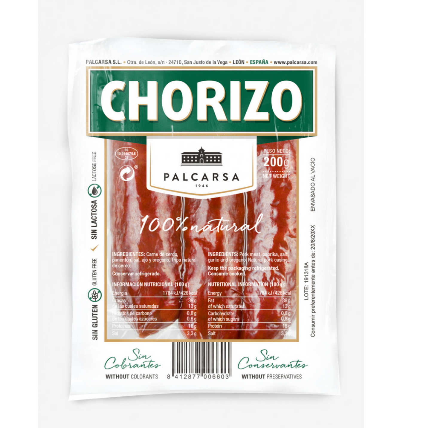 Chorizo Oreado 200g. – Smagfuld, let modnet Spansk Chorizo