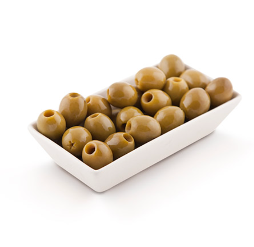 Grønne Manzanilla Oliven uden sten 2,5 kg.