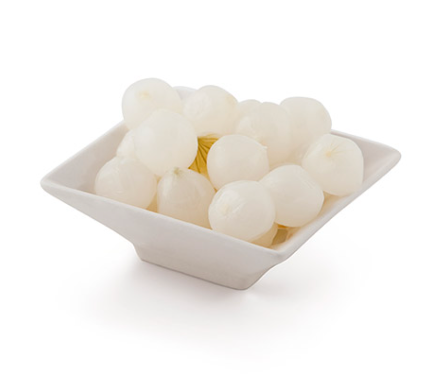 Små syltede løg i eddike – 2,5 kg.