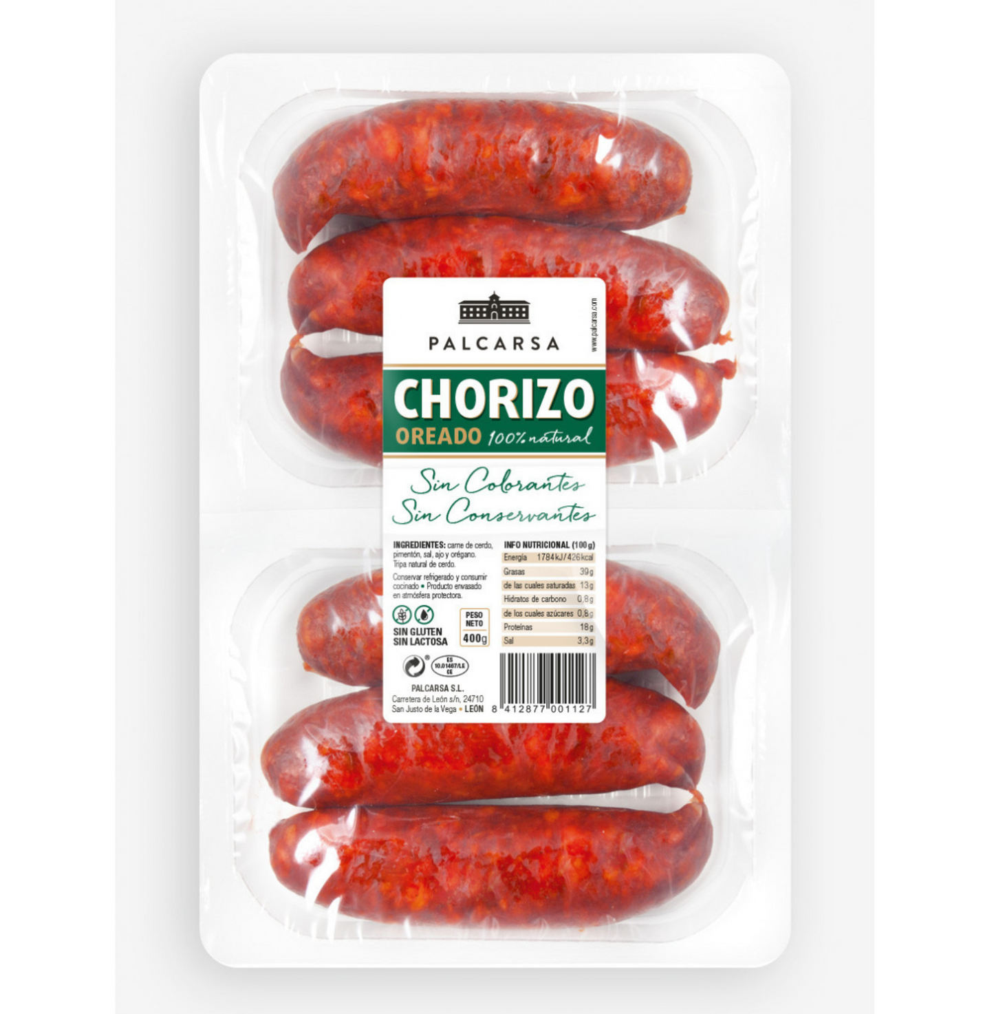 Chorizo Oreado  1kg – Let modnet Spansk Chorizo