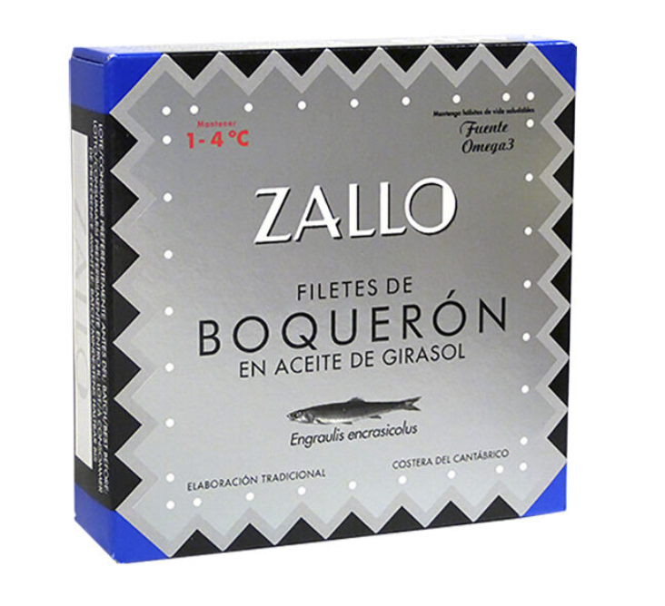 Boquerones i solsikkeolie 520g – Møre og smagfulde hvide ansjoser