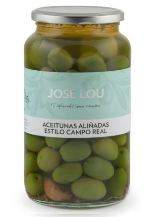 Krydret Grønne Oliven med Sten – Campo Real 500g