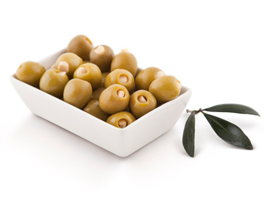 Manzanilla Oliven med Hvidløg 200 g.